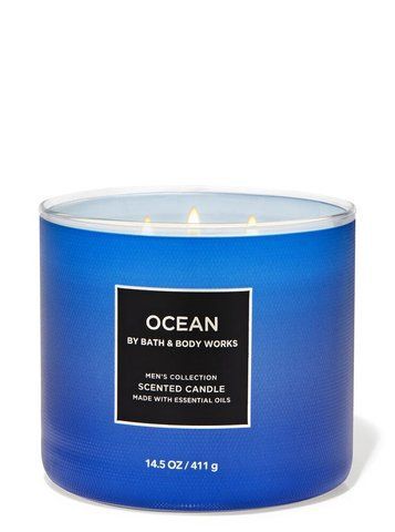 Ароматизована свічка на 3 гноти Bath & Body Works Ocean зі знижкою KV1862 фото