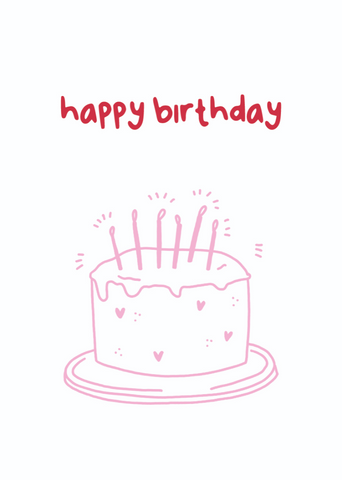 Листівка Happy Birthday &ldquo;Pink cake&rdquo; 03580 фото