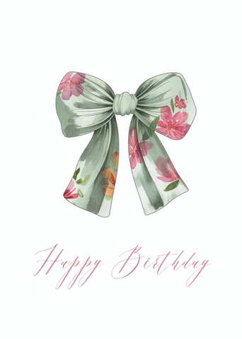 Листівка Happy Birthday &ldquo;Бантик&rdquo; 02488 фото
