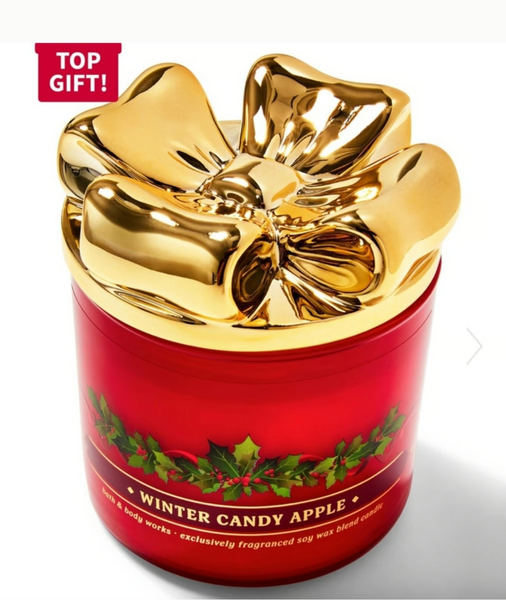 Ароматизована свічка на 3 гноти Bath & Body Works Winter Candy Apple KV2219 фото