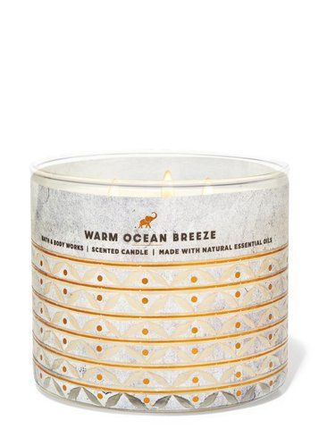Ароматизована свічка на 3 гноти Bath & Body Works Warm Ocean Breeze KV1004 фото