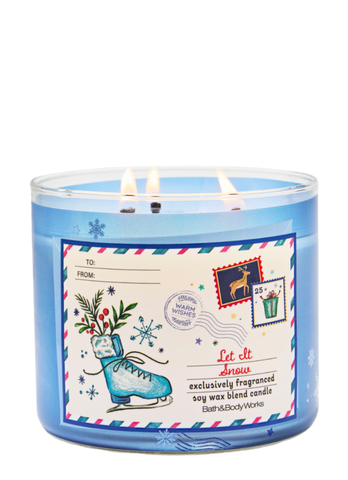 Ароматизована свічка на 3 гноти Bath & Body Works Let It Snow 04400 фото