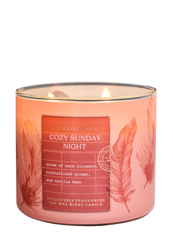Ароматизована свічка на 3 гноти Bath & Body Works Cozy Sunday Night 04424 фото
