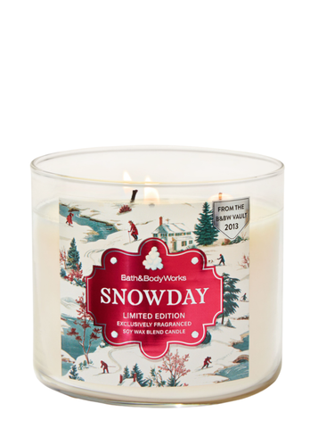 Ароматизована свічка на 3 гноти Bath & Body Works Snowday 04694 фото