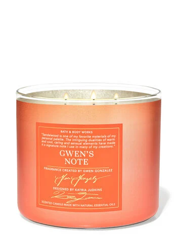 Ароматизована свічка на 3 гноти Bath & Body Works Gwen's Note KV1830 фото
