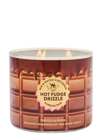 Ароматизована свічка на 3 гноти Bath & Body Works Hot Fudge Drizzle 04695 фото
