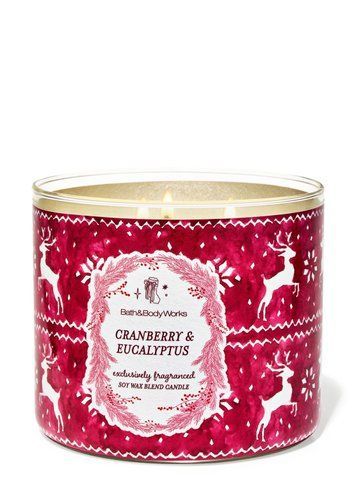 Ароматизована свічка на 3 гноти Bath & Body Works Cranberry & Eucalyptus 04404 фото