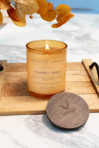 Ароматизована свічка на 1 гніт DW Home Pumpkin Spice (дерев'яний гніт) 05189 фото