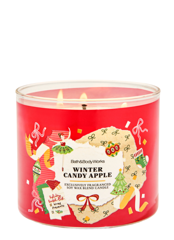 Ароматизована свічка на 3 гноти Bath & Body Works Winter Candy Apple 04753 фото