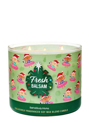 Ароматизована свічка на 3 гноти Bath & Body Works Fresh Balsam KV2142 фото