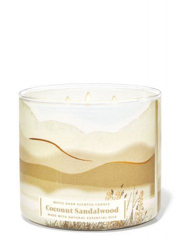 Ароматизована свічка на 3 гноти Bath & Body Works Coconut Sandalwood KV1842 фото