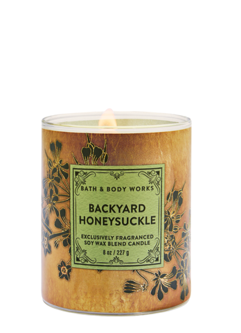 Ароматизована свічка на 1 гніт Bath & Body Works Backyard Honeysuckle 03364 фото
