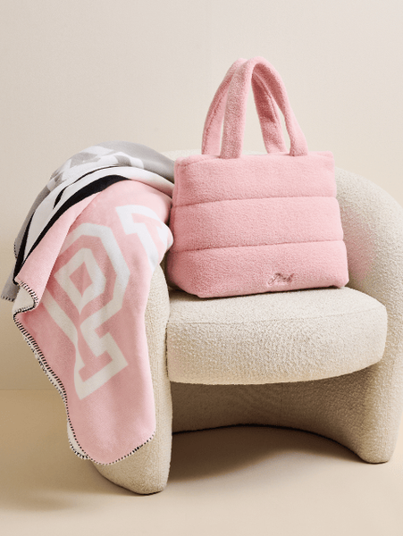 Плед PINK Victoria`s Secret Cozy Plush Blanket Pink & Gray 04371 фото