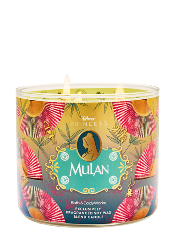 Ароматизована свічка на 3 гноти Bath & Body Works Disney Princess Mulan 05258 фото