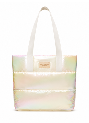 Сумка Bath & Body Works Pearlescent White Tote Bag KVX018 фото