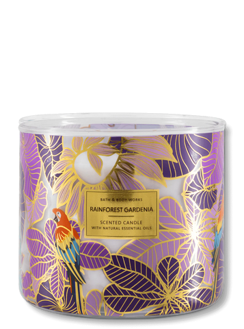 Ароматизована свічка на 3 гноти Bath & Body Works Rainforest Gardenia KV0893 фото